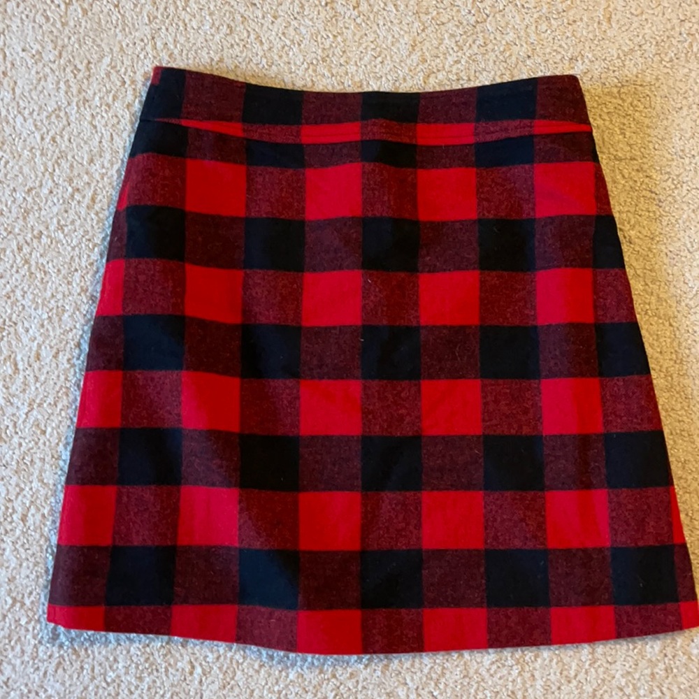 J. Crew A line wool blend skirt